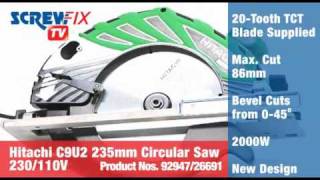 Screwfix Hitachi 235mm Circular Saw [upl. by Nyleahcim]