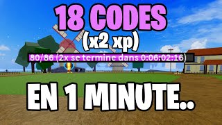 TOUS LES CODES X2 XP EN 1 MINUTE Blox Fruits [upl. by Photina]