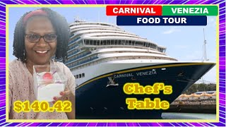 🚢 Carnival Cruise Dining 14 course Chefs Table [upl. by Shannah]