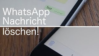 WhatsApp Nachricht löschen  so gehts [upl. by Anicnarf]