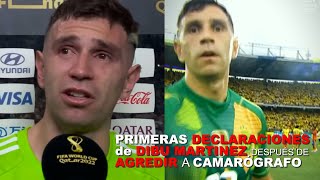 Primeras Declaraciones de DIBU MARTINEZ después de agredir a CAMARÓGRAFO en BARRANQUILLA [upl. by Ogram591]