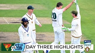 Merediths four Wards rapid knock puts Tigers on top  Sheffield Shield 202223 [upl. by Iruam174]