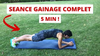 SÉANCE DE GAINAGE COMPLÈTE EN 5 MINUTES à la maison [upl. by Chickie]