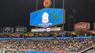 Gura Sings quotTake Me Out To The Ball Gamequot at Dodger Stadium Hololive [upl. by Ebby246]