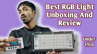 RGB light unboxing and review  RGB LED Spotlight 50watt  Full Testing Video  RGB light under 200 [upl. by Adnolehs]