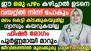 കെട്ടിക്കിടക്കുന്ന മലവും ഗ്യാസും പുറത്തു പോകാൻ ഈ ഒരു പഴം കഴിച്ചാൽ മതി fissure treatment [upl. by Attenwad]