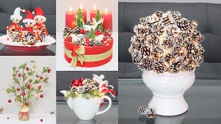 9 New Christmas Decoration Ideas with Pine Cones Diy Christmas 2022 [upl. by Coy]