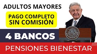 ¿Dónde retirar la Pensión del Bienestar 2023 sin comisión Estos son los bancos afiliados [upl. by Sanson147]