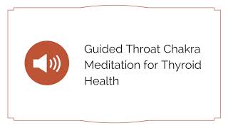 THROAT CHAKRA MEDITATION FOR THYROID HEALTH [upl. by Nanny]