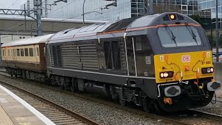 DB Cargo Class 67 Diesel 67005 Queens Messenger Leads Mk2 Pullman Brake 5Z43 South  MKC 6323 [upl. by Pansir]