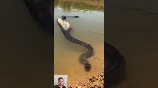 Gigante no Rio Araguaia Sucuri descansando de barriga cheia [upl. by Watanabe]