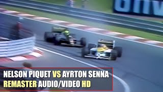 HD F1 1986 Hungarian Grand Prix quotNelson Piquet Vs Ayrton Sennaquot REMASTER AUDIOVIDEO [upl. by Ainival452]