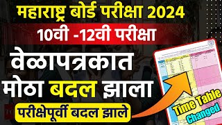 Maharathsra Board Exam 2024 Time Table Changed  Hsc Board Exam 2024  Ssc Board Exam 2024 [upl. by Nollid]