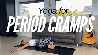 5Minute Gentle Yoga for Menstruation  7 Yoga Poses to Relieve Period Pain amp Cramps [upl. by Ulrica]