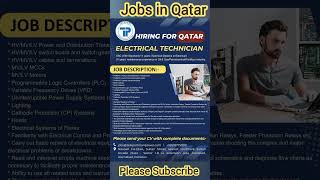 Electrical technician required for QatarElectrician jobs in QatarElectrician work in Qatar [upl. by Lowenstein]