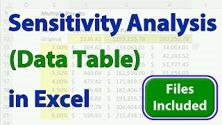 Data Sensitivity Analysis in Excel  What If Data Tables [upl. by Aioj]