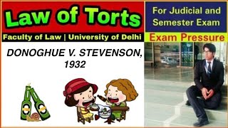 Donoghue V Stevenson 1932  Snails Case  Law of Torts  Faculty of Law  University of Delhi [upl. by Ysdnil]