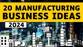 20 Profitable Manufacturing Business Ideas for 2024 [upl. by Eenel]