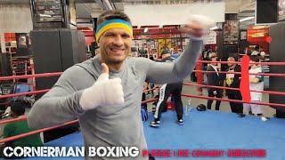 SERGIY DEREVYANCHENKO VS CONLEY FULL MEDIA WORKOUT WARM UP SHADOWBOXING PADWORK [upl. by Darrey585]