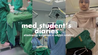 medical student’s vlog  stay 247 at the hospital obgyn rotation shadowing surgeries study vlog [upl. by Iborian]