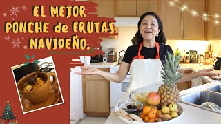 Como hacer un ponche navideño de frutas tradicional [upl. by Neelahs492]