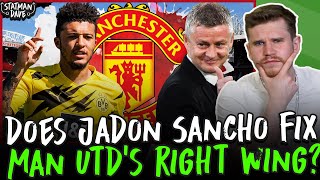 Jadon Sancho Man Utd Right Wing Fixed [upl. by Anelhtak]