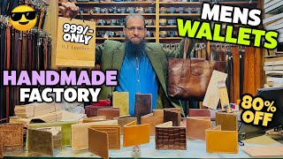 Mens Pure Handmade Leather Wallets  Wallet Wholesale Market In Lahore  Mens Wallet Wallet For Men [upl. by Keely]