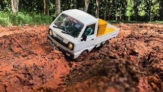 Begini Nasib Suzuki Carry Melewati Jalan Rusak Parah  110 Scale RC Car  WPLD12 [upl. by Enined]