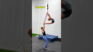 HOW MANY SPINS  ft Sofie Dossi shorts flexibility aerialhoop [upl. by Cecilio876]