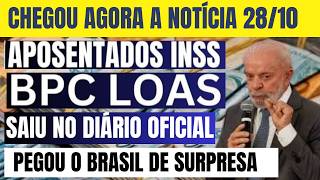 🔴BOLETIM INSS  BPC PENSIONISTAS APOSENTADOS GOVERNO CONFIRMOU VITÓRIA AOS SEGURADOS 2710 [upl. by Irene]