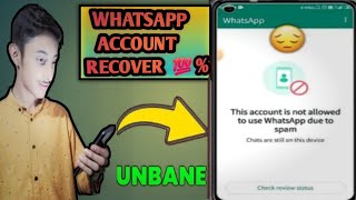 How to solve this account no longer use whatsapp  WhatsApp account unban solution [upl. by Biegel]