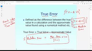 Errors and Approximations in Numerical Methods [upl. by Ilene]