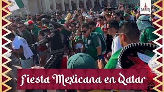 Aficionados mexicanos hicieron su banderazo en Qatar [upl. by Suelo224]