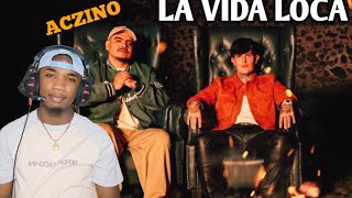 REACCION a ACZINO Adriel Favela  LA VIDA LOCA VIDEO OFICIAL 🇲🇽 [upl. by Novrej]