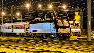 Full HD 60FPS Railfanning NJ Transit in Long Branch with ALP46s and MM14 9923 [upl. by Ylsel]