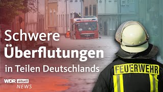 Unwetter in Deutschland Starkregen Überschwemmungen und Gewitter  Aktuelle Stunde [upl. by Kalil]