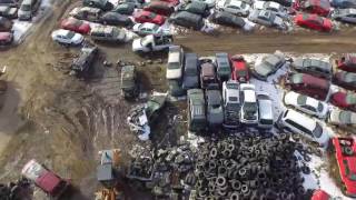 Lems Auto RECYCLERS 2017 crushing cars [upl. by Kunkle]