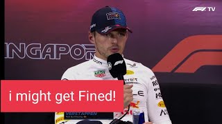 Post Qualifying Press Conference SingaporeMax Verstappen [upl. by Meri]