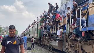 Bangladesh Railway Rush Hours Local Train [upl. by Nekial]