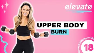 Upper Body Burn at Home Arm Workout with Dumbbells ELEVATE DAY 18 [upl. by Africah]