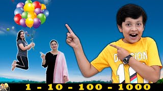 1 10 100 1000 Challenge  Funny Family Video  100 Layers challenge  Aayu and Pihu Show [upl. by Ylrac]