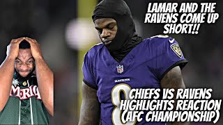 REACTION TO Kansas City Chiefs vs Baltimore Ravens Game Highlights  2023 AFC Championship [upl. by Aetnuahs]