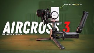 MOZA AirCross 3 MAIN FEATURES and MODES  Best Compact Gimbal [upl. by Kenta803]