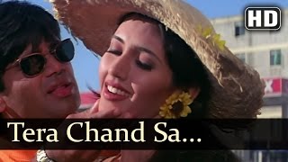 Tera Chand Sa Chehra  Sunil Shetty  Deepti Bhatnagar  Hum Se Badhkar Kaun  Bollywood Songs [upl. by Adnwahsat598]