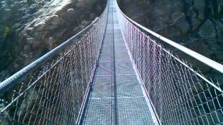 Überquerung der Hängebrücke von der Belalp zur Riederalp 124m lang 50m hoch [upl. by Bruce]