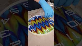 How to Create a Colorful Epoxy Resin Clock xtool resinartclock xtoolp2 [upl. by Hurless]