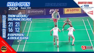 Thom Gicquel  Delphine Delrue vs Rasmus Espersen  AC Kudsk  Hylo Open 2024  QF XD Highlights [upl. by Klara731]