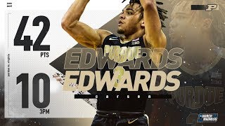 Purdues Carsen Edwards poured on 42 points in the Elite 8 [upl. by Yesllek]