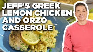 Jeff Mauros Greek Lemon Chicken and Orzo Casserole  The Kitchen  Food Network [upl. by Collie]