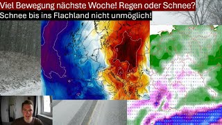 NÄCHSTE WOCHE FLACHLANDSCHNEE Viel TIEFDRUCK mit größeren UNSICHERHEITEN [upl. by Bamby]